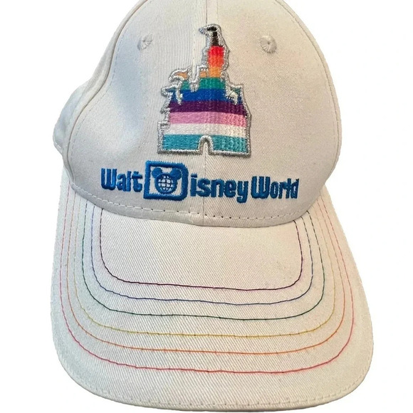 Disney Other - Walt Disney World WDW Cinderella Castle Baseball Cap Pride Collection White